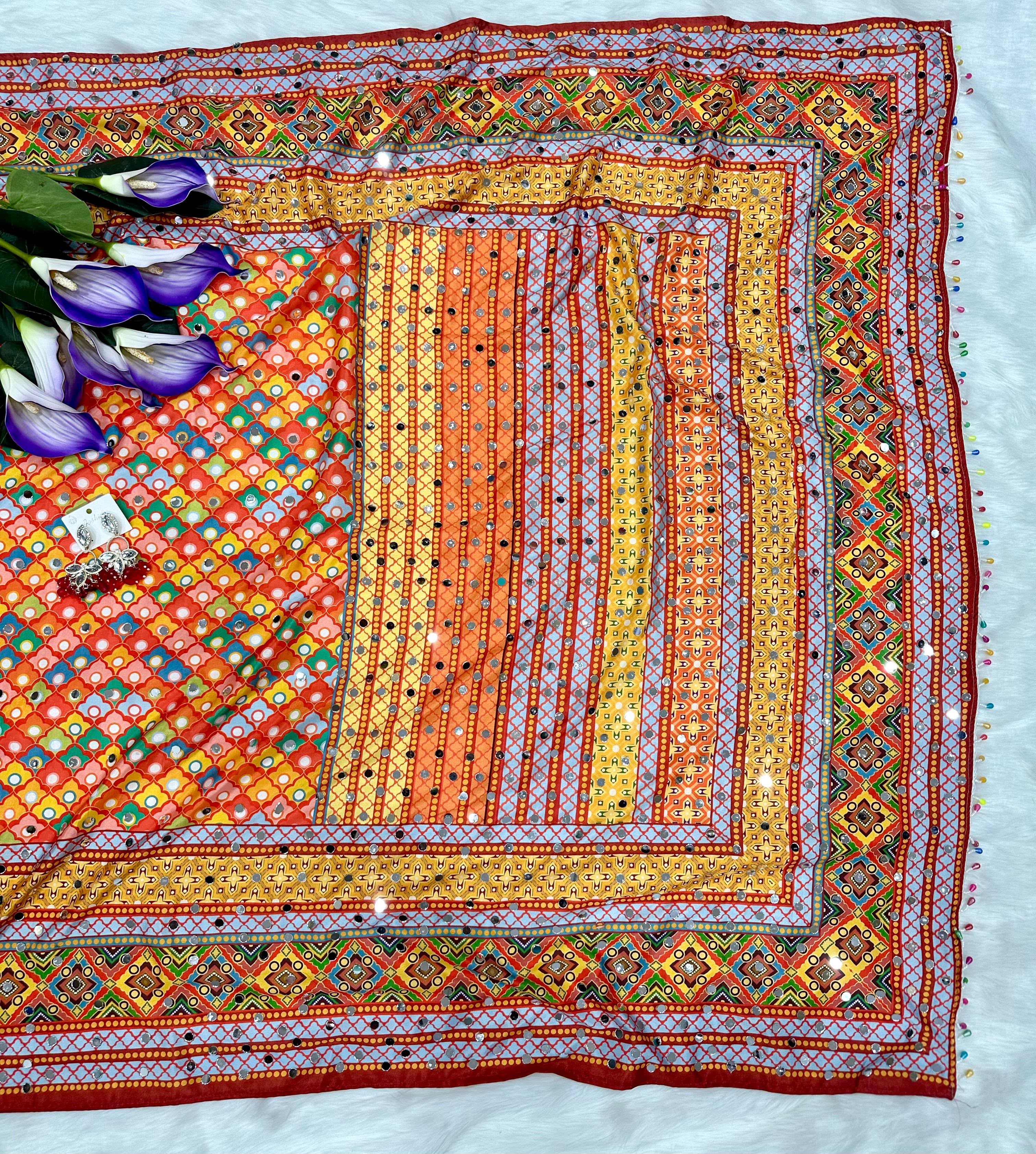 Tarun Tahiliani Phulkari-Inspired Embellished Saree.